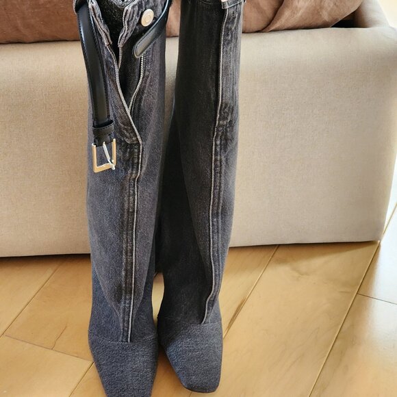 Coperni Dark Grey Denim Bridge Boots Sz 40 - Picture 3 of 11